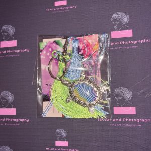Key / Bag Charm - Turtle - Zebra Blossom